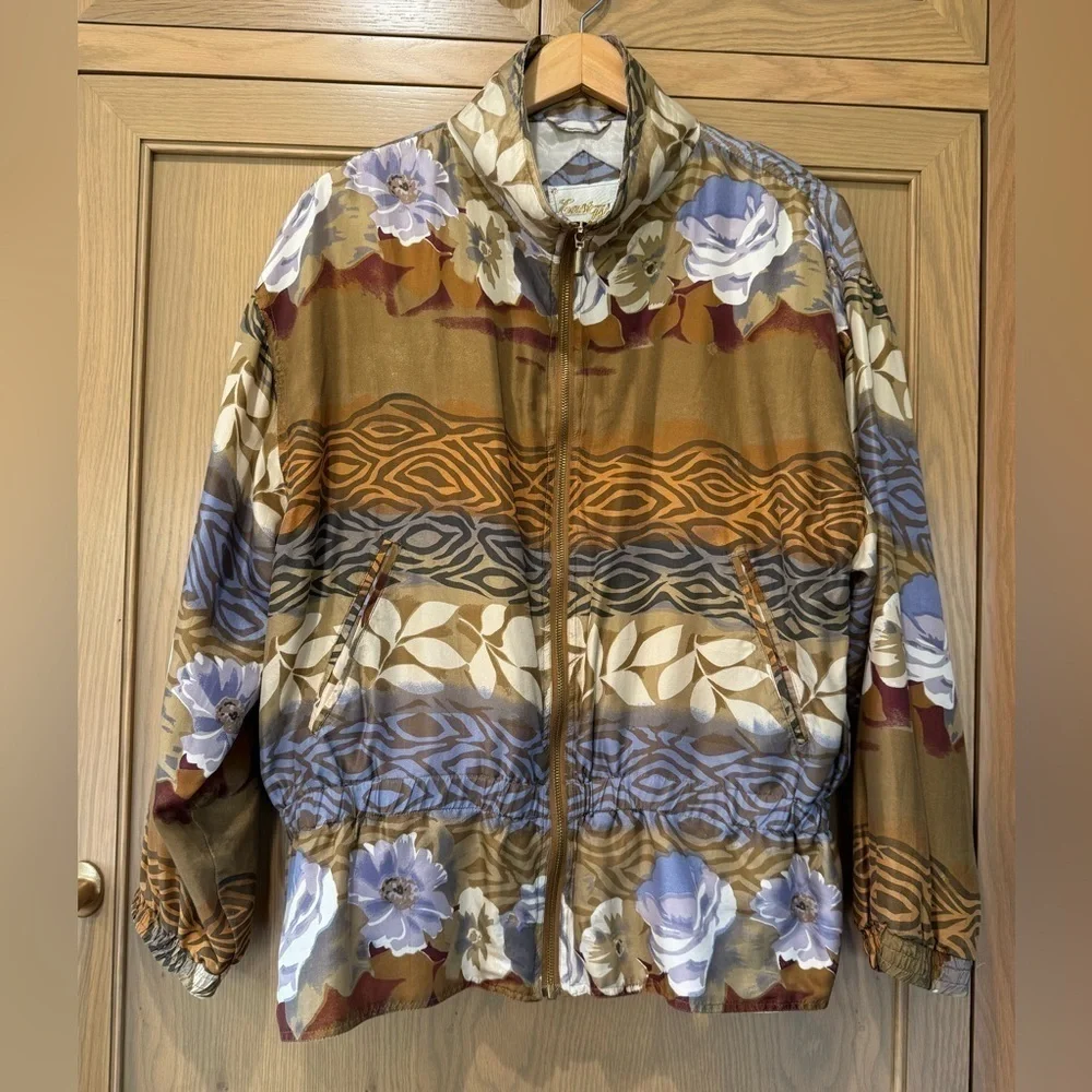 Vintage East West Silks Bomber Jacket / 80's / Silk / small / generous sizing